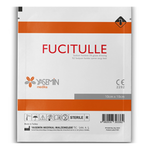 FUCITULLE consists of a cotton leno-weave fabric, impregnated with a base containing 2% sodium